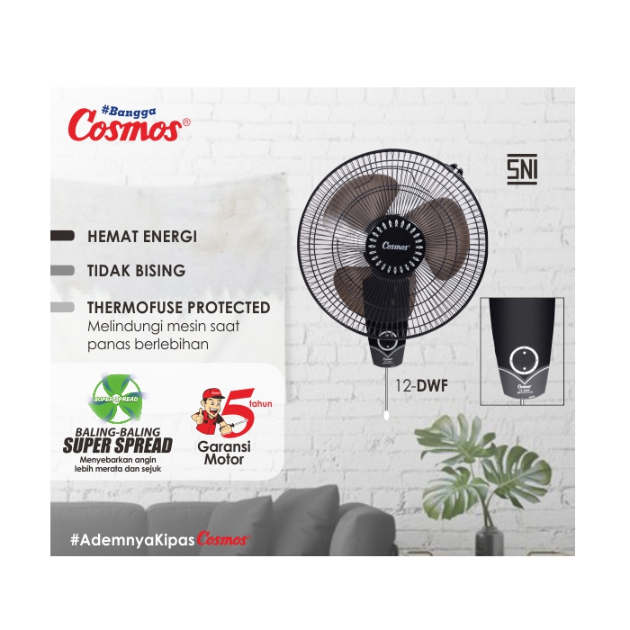 Cosmos Wall Fan 12" - 12-DWF